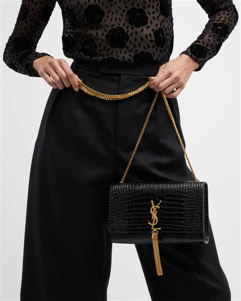 ysl croc tassel bag|Saint Laurent Kate Medium Tassel YSL Crossbody Bag in Croc .